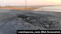 Повреждение моста через Чонгарский пролив 22.06.2023